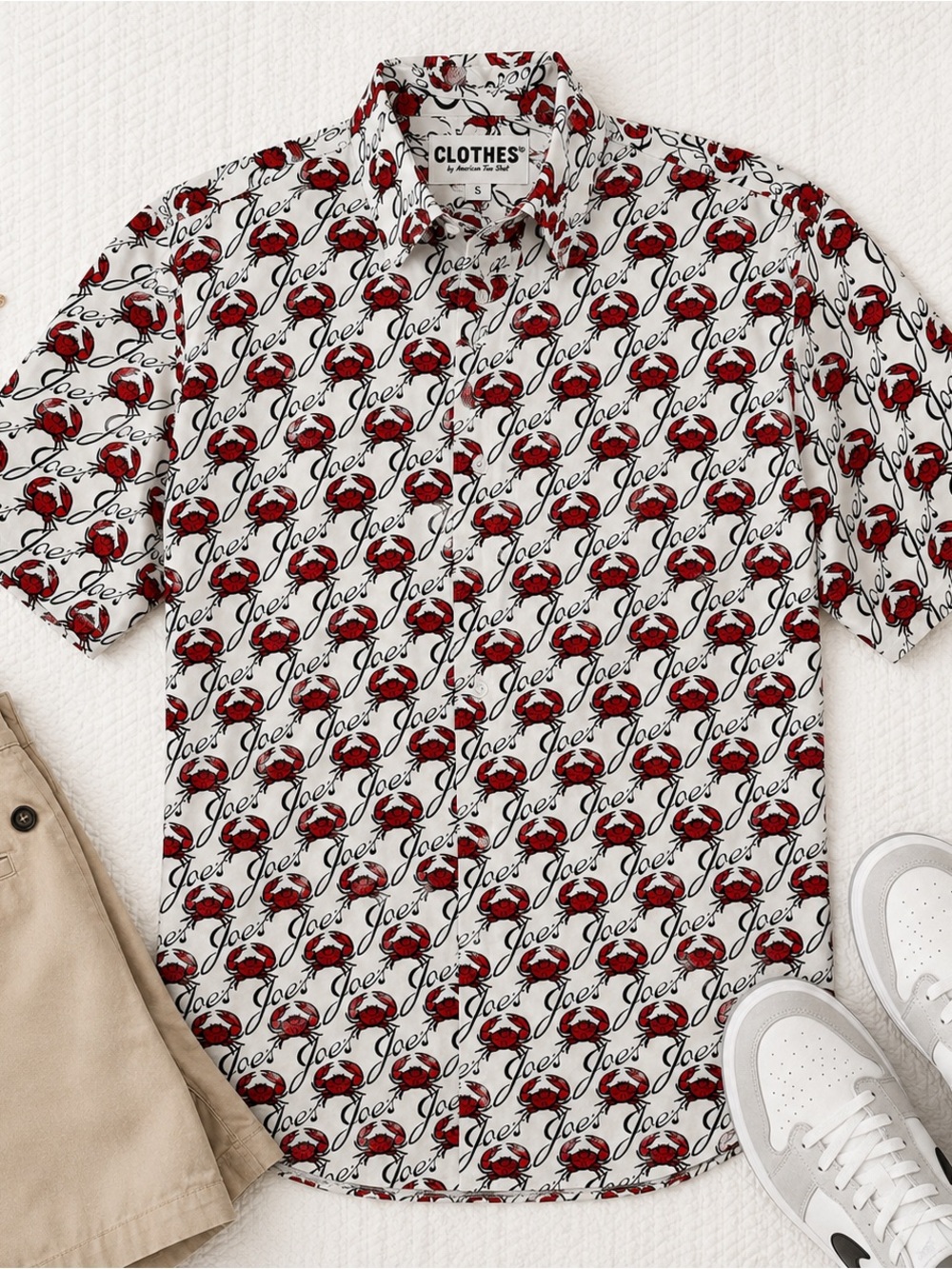 Clothes by American Two Shot Joe’s Crab Print Button Down Shirt Men’s S